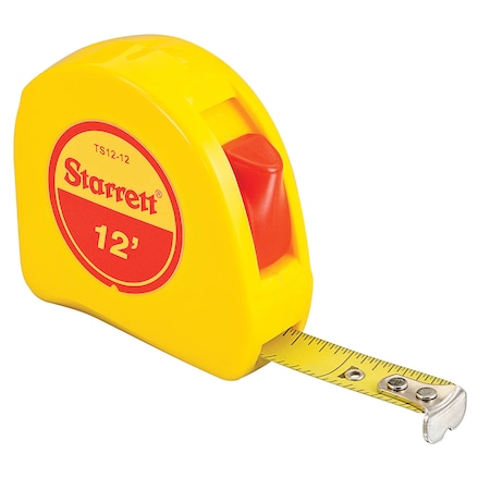 Starrett 1/2" x 12' English Measuring Tape Graduated in 1/16" KTS12-12-N